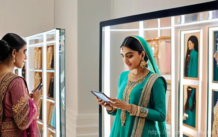 디지털 크리에이티브 시장의 트렌드 - **AI-Powered Creative Studio in Pakistan:** A vibrant, futuristic artist's studio in a bustling city...