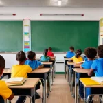 창의성 교육의 변화 - **Breaking Free from Rote Learning and Embracing Inquiry:**
"A vibrant and modern classroom scen...